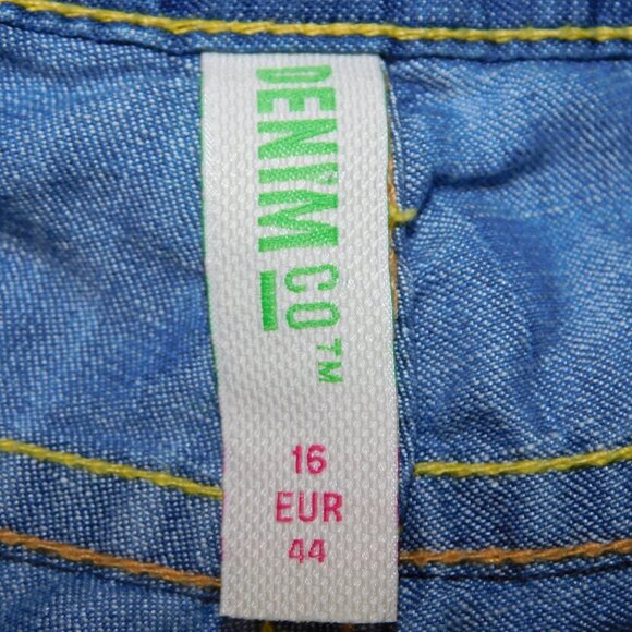 Primark Denim Co Womens 16 Medium Wash Flared Leg Blue Jeans - Picture 7 of 13